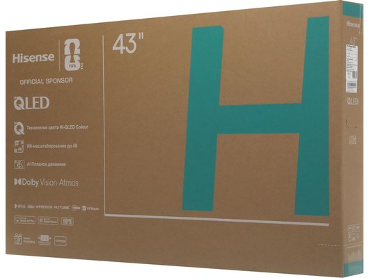 4K (Ultra HD) Smart телевизор HISENSE 43E7S 43″, QLED, HomeOS, HDMI 2.1